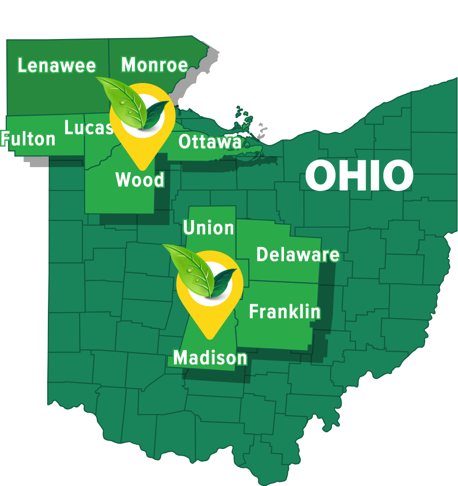 service area map ohio and michigan